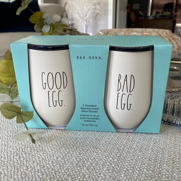 Rae Dunn Other - Rae Dunn 2 insulated Stainless Steel Wine Glasses